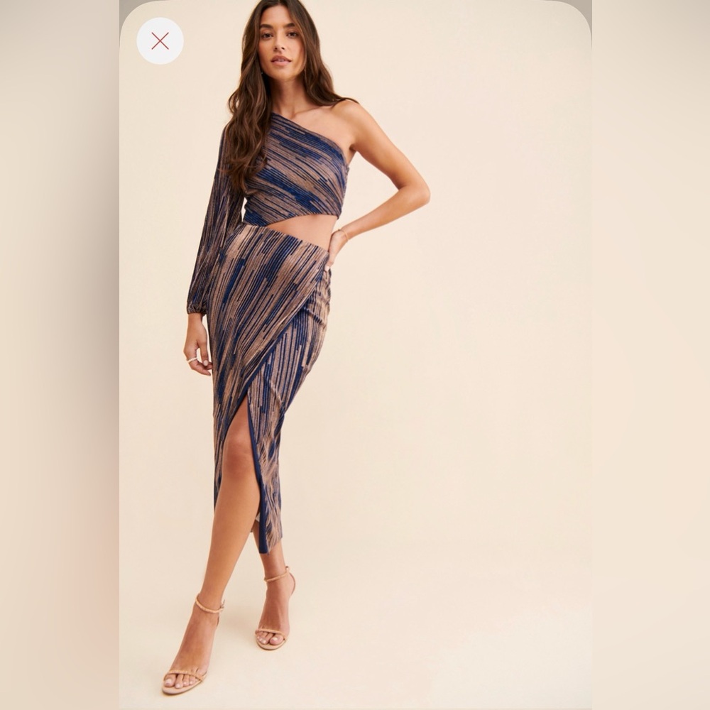 SAYLOR Laia Cutout One-Shoulder Cocktail Dress